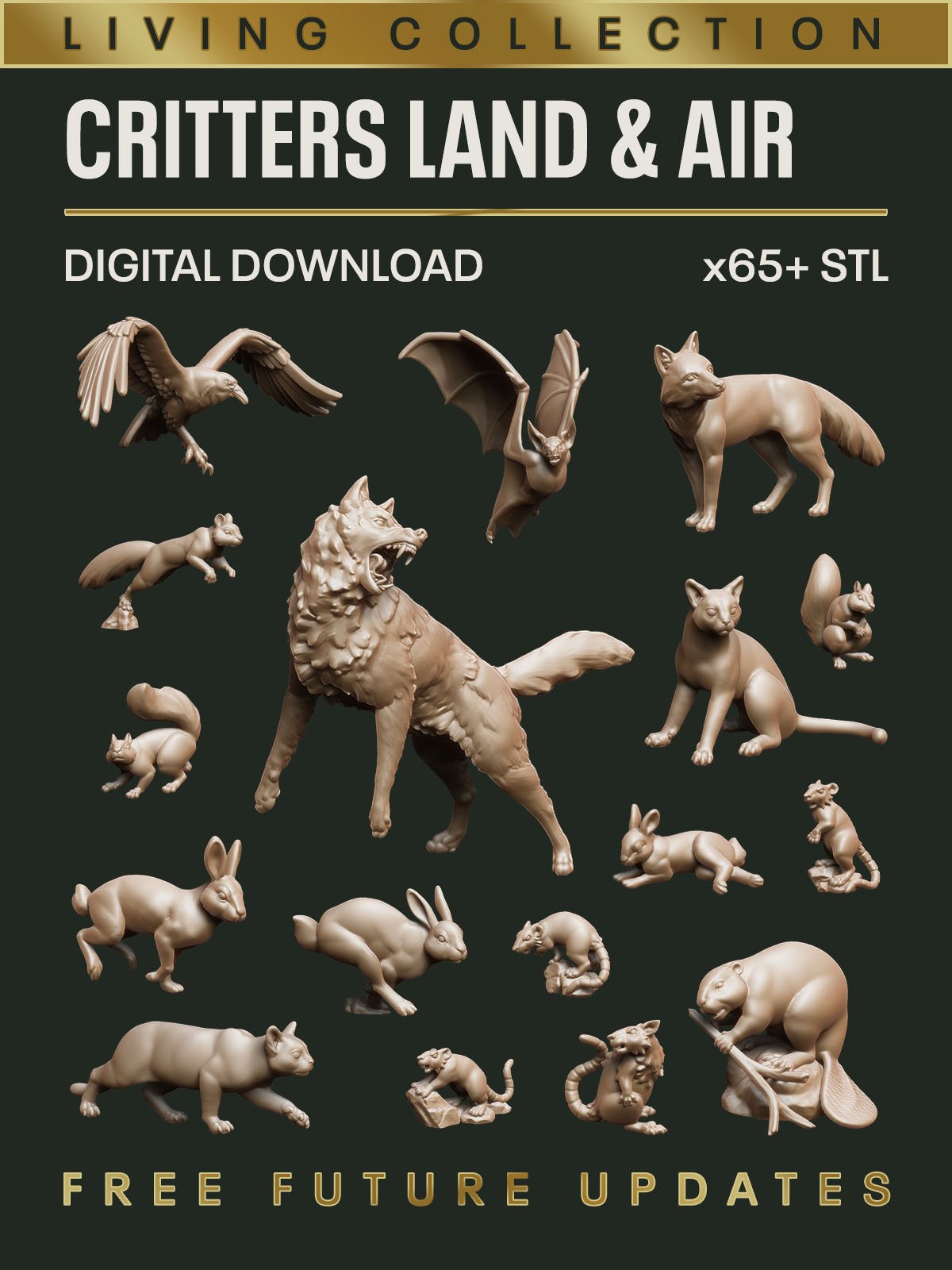 DIGITAL COLLECTION - Critters Land & Air STL - Epic Basing