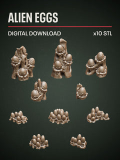 Digital Download - Alien Eggs STL - Epic Basing