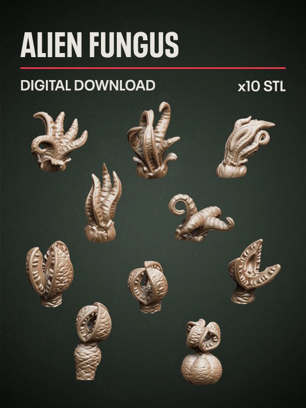 Digital Download - Alien Fungus STL - Epic Basing