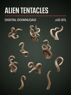 Digital Download - Alien Tentacles STL - Epic Basing
