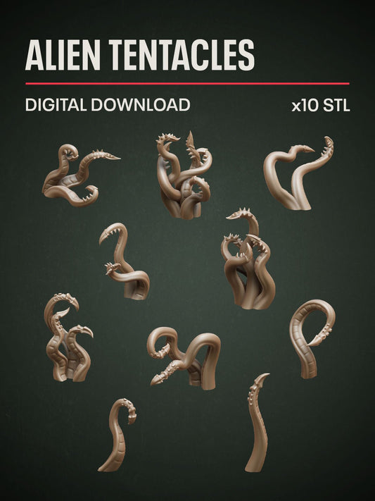 Digital Download - Alien Tentacles STL - Epic Basing