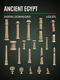 Digital Download - Ancient Egypt STL - Epic Basing