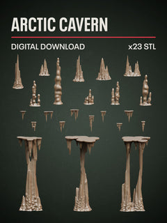 Digital Download - Arctic Cavern STL - Epic Basing