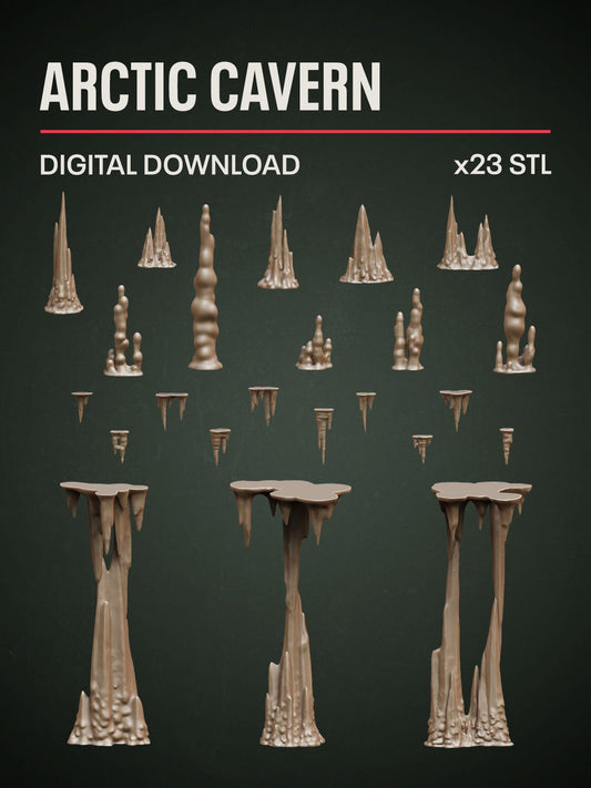 Digital Download - Arctic Cavern STL - Epic Basing