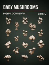 Digital Download - Baby Mushrooms STL - Epic Basing