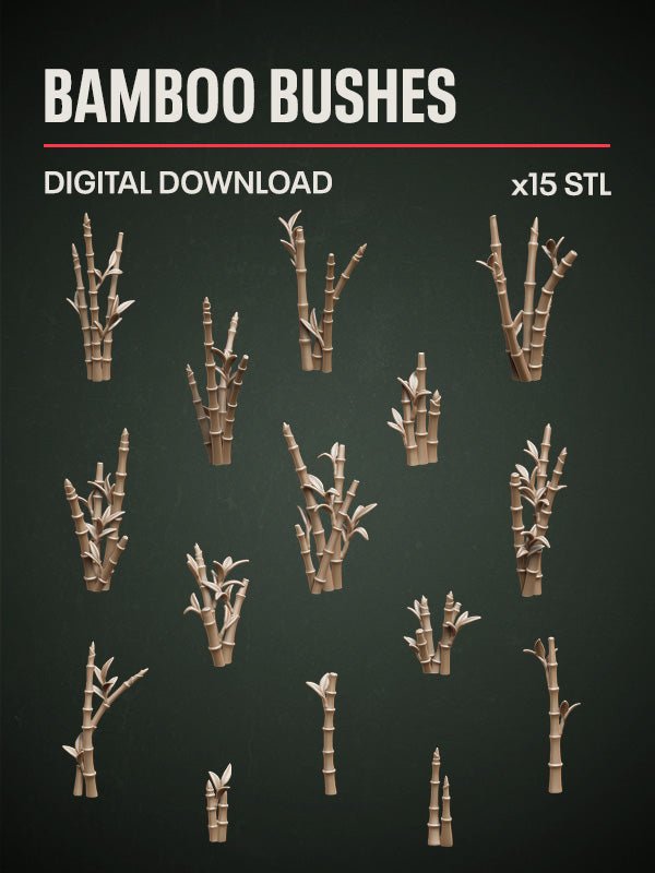 Digital Download - Bamboo Bushes STL - Epic Basing