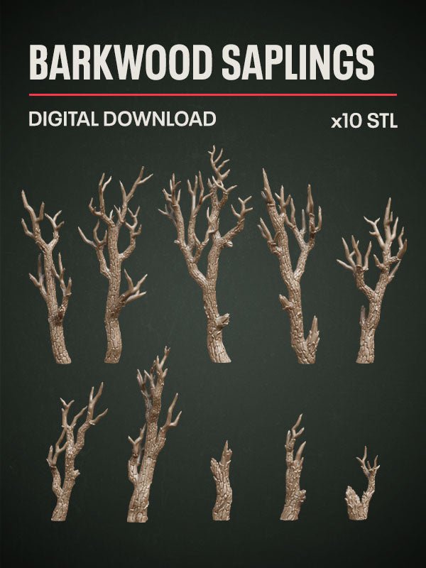 Digital Download - Barkwood Saplings STL - Epic Basing