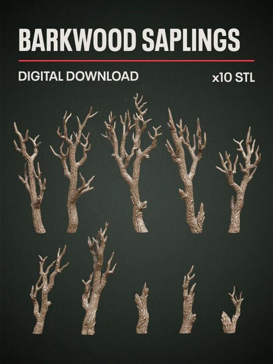 Digital Download - Barkwood Saplings STL - Epic Basing