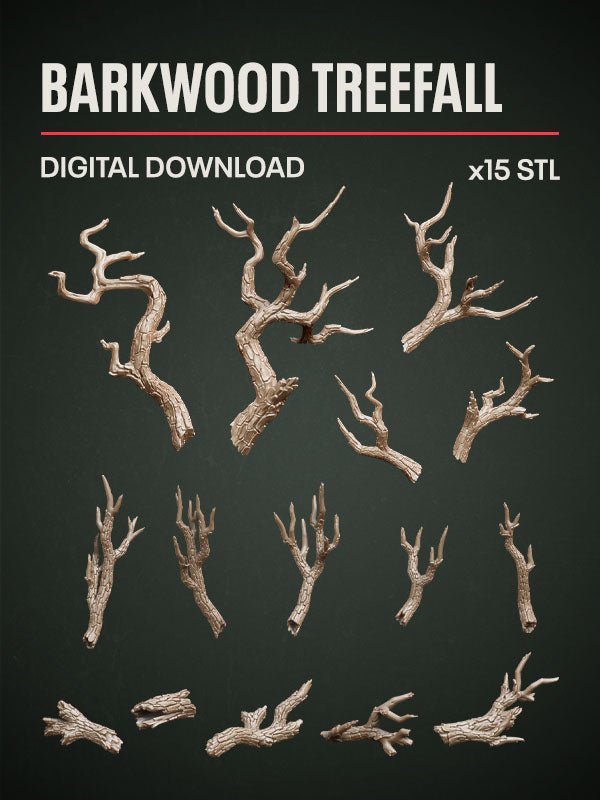 Digital Download - Barkwood Treefall STL - Epic Basing