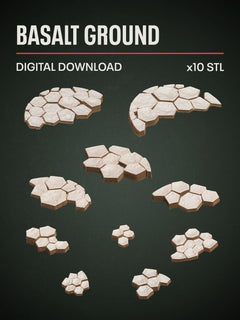 Digital Download - Basalt Ground STL - Epic Basing