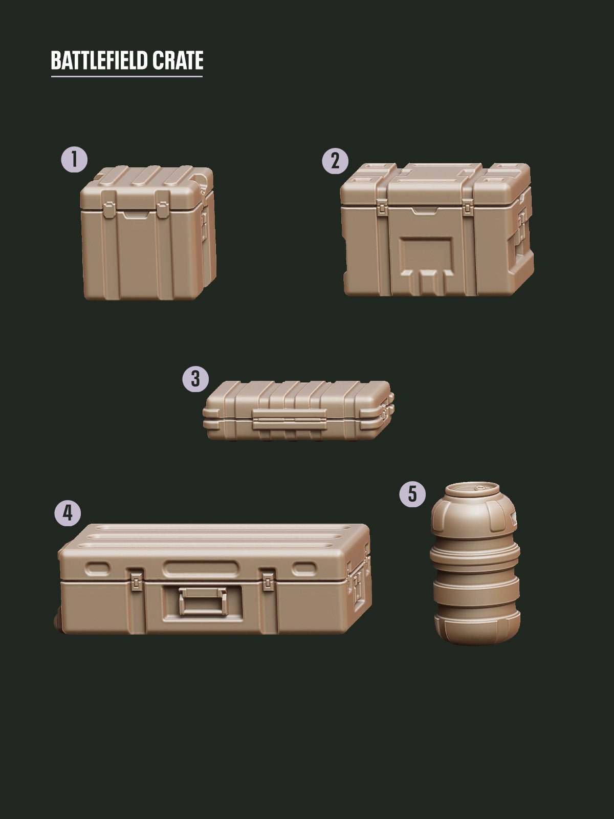 Digital Download - Battlefield Supplies STL - Epic Basing