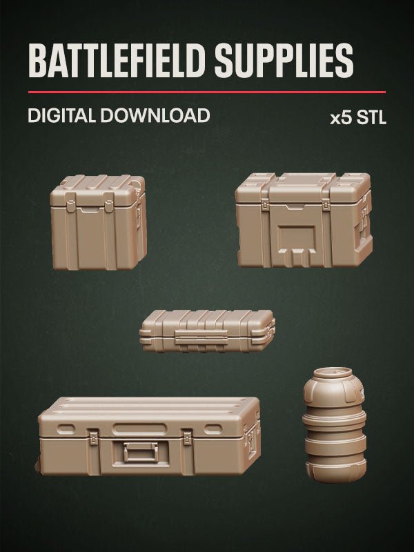 Digital Download - Battlefield Supplies STL - Epic Basing