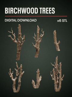Digital Download - Birchwood Trees STL - Epic Basing