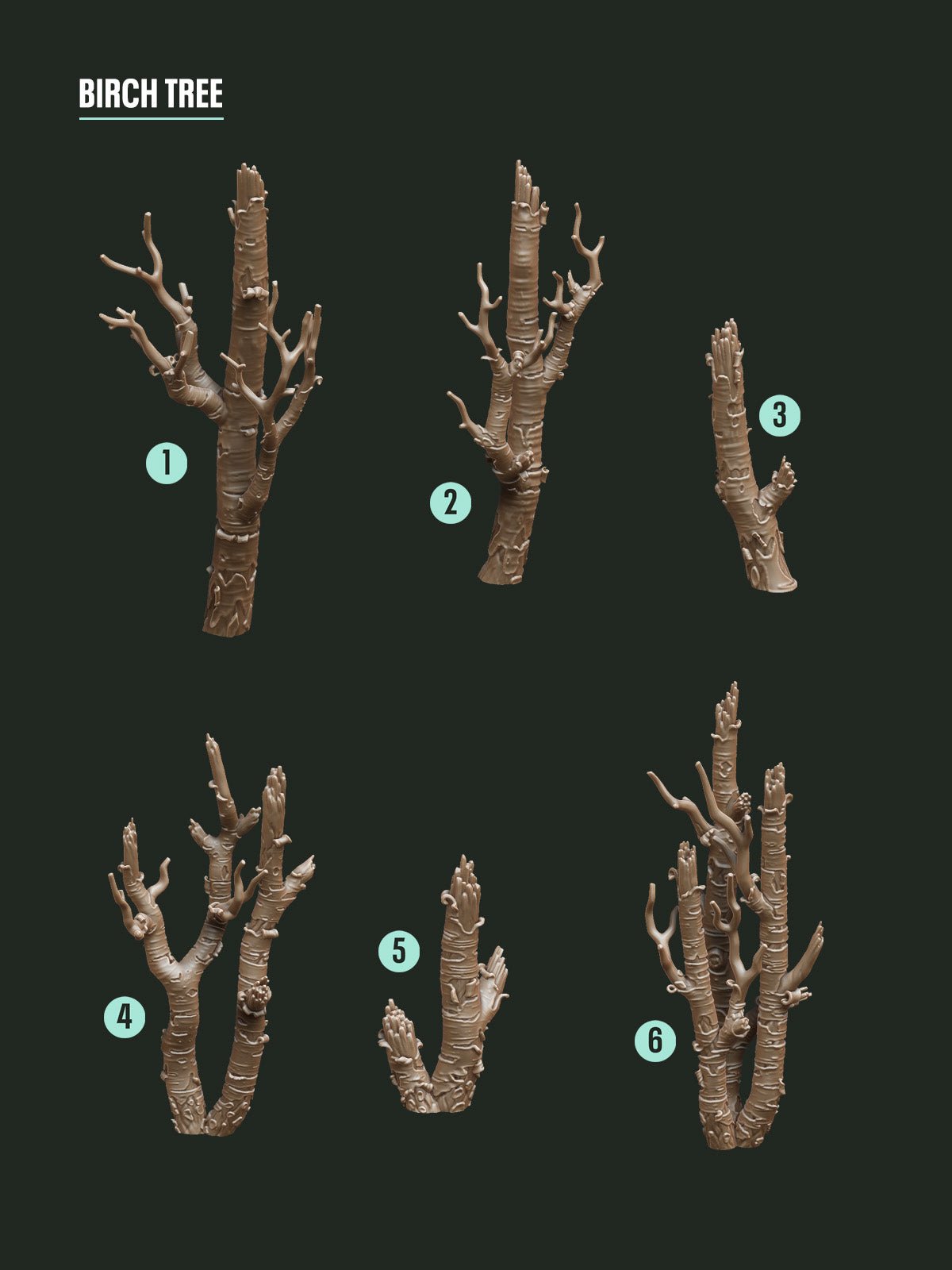 Digital Download - Birchwood Trees STL - Epic Basing