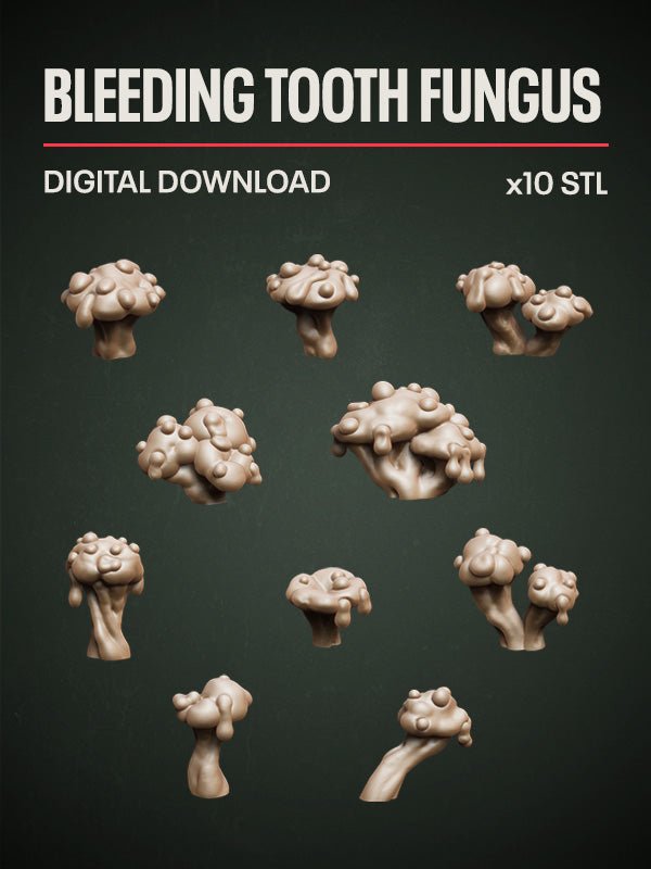 Digital Download - Bleeding Fungus STL - Epic Basing