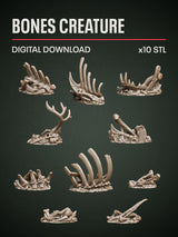 Digital Download - Bones Creature STL - Epic Basing