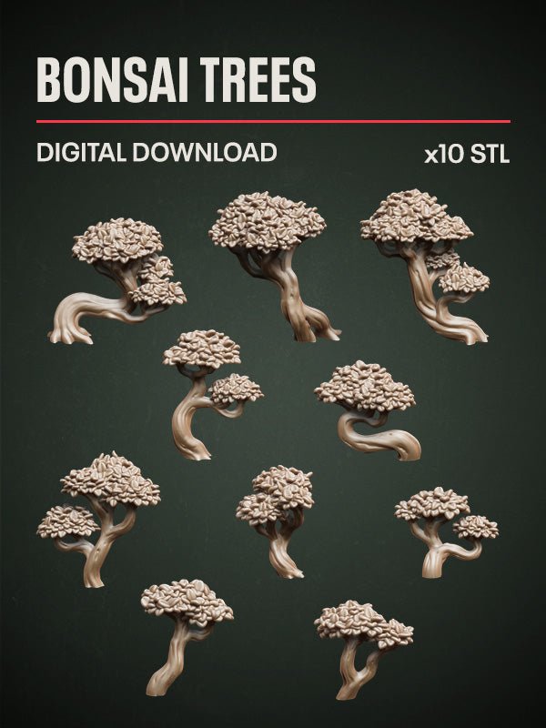 Digital Download - Bonsai Trees STL - Epic Basing