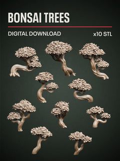 Digital Download - Bonsai Trees STL - Epic Basing