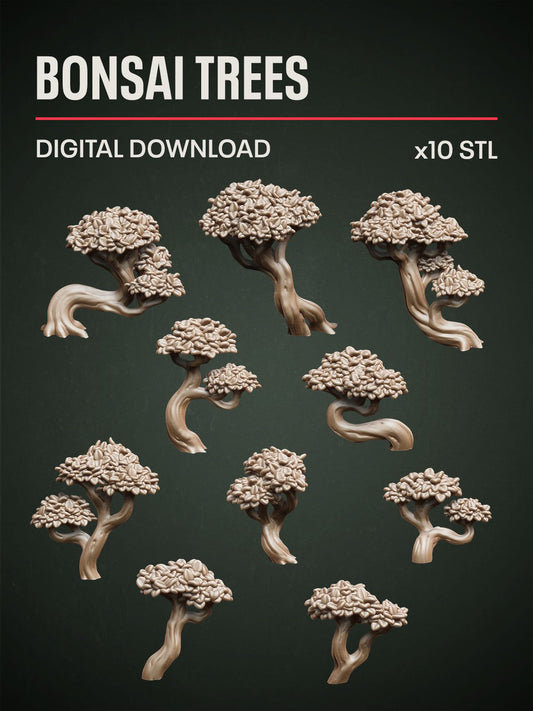 Digital Download - Bonsai Trees STL - Epic Basing