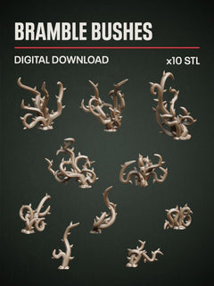 Digital Download - Bramble Bushes STL - Epic Basing