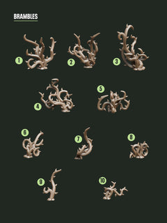 Digital Download - Bramble Bushes STL - Epic Basing