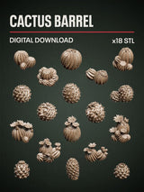 Digital Download - Cactus Barrel STL - Epic Basing
