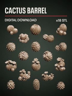 Digital Download - Cactus Barrel STL - Epic Basing