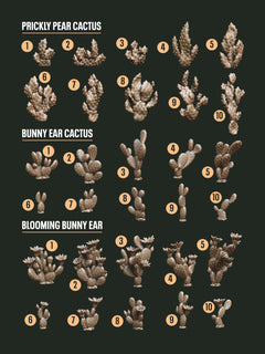 Digital Download - Cactus Bunny Ear STL - Epic Basing
