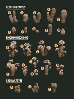 Digital Download - Cactus Hedgehog STL - Epic Basing