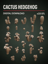 Digital Download - Cactus Hedgehog STL - Epic Basing