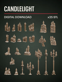 Digital Download - Candlelight STL - Epic Basing