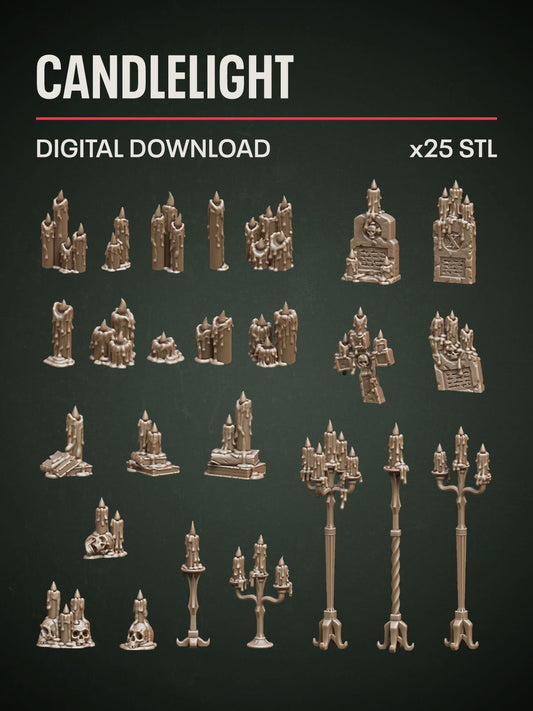 Digital Download - Candlelight STL - Epic Basing