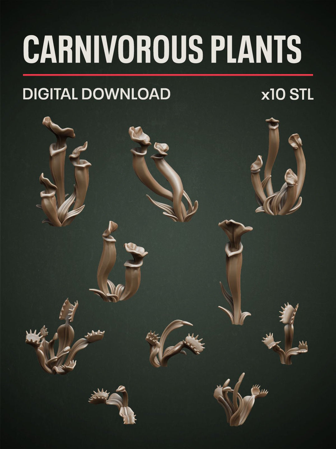 Digital Download - Carnivorous Plants STL – Epic Basing
