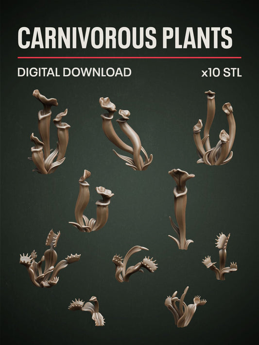 Digital Download - Carnivorous Plants STL - Epic Basing