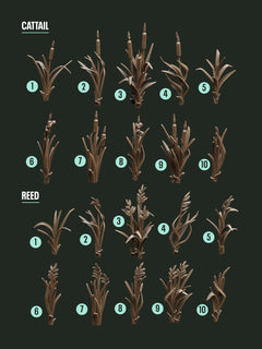 Digital Download - Cattails & Reeds STL - Epic Basing