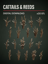 Digital Download - Cattails & Reeds STL - Epic Basing