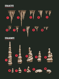 Digital Download - Cave Stalagmites STL - Epic Basing