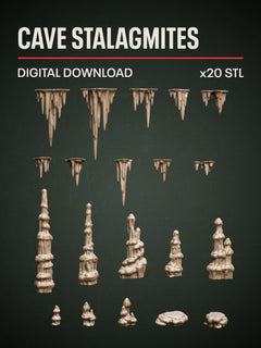 Digital Download - Cave Stalagmites STL - Epic Basing