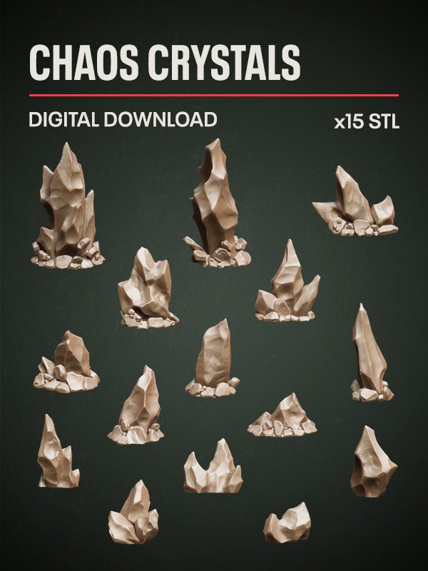 Digital Download - Chaos Crystals STL - Epic Basing