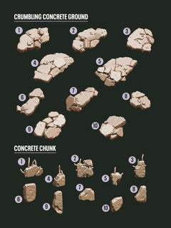 Digital Download - Concrete Crumbling STL - Epic Basing