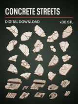 Digital Download - Concrete Streets STL - Epic Basing