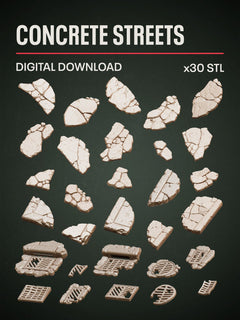 Digital Download - Concrete Streets STL - Epic Basing
