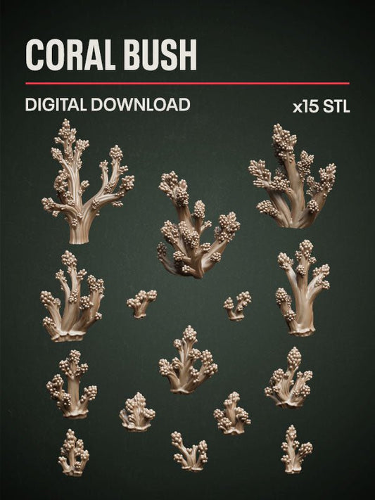 Digital Download - Coral Bush STL - Epic Basing