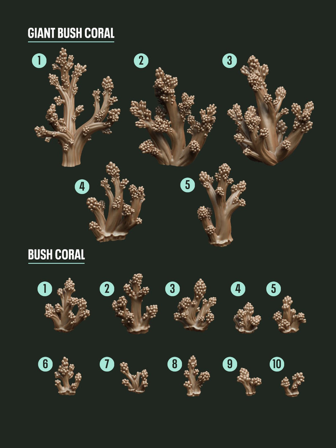 Digital Download - Coral Bush STL – Epic Basing