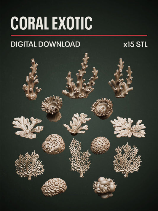 Digital Download - Coral Exotic STL - Epic Basing
