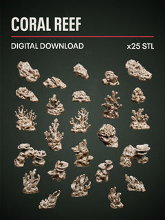 Digital Download - Coral Reef STL - Epic Basing