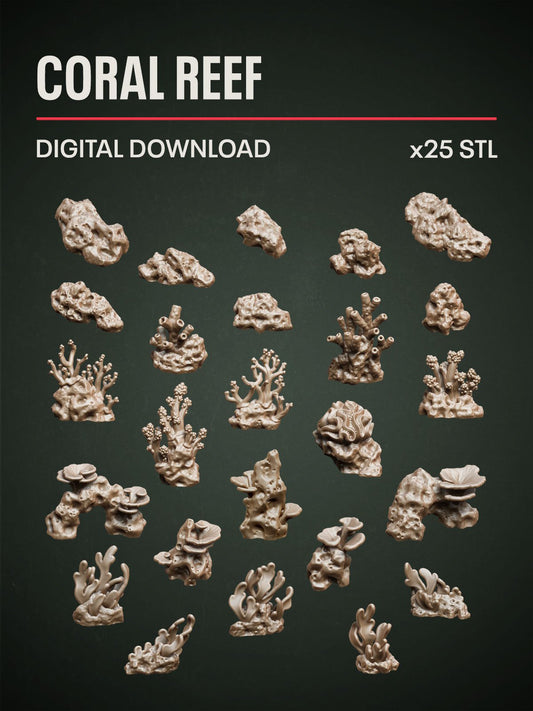 Digital Download - Coral Reef STL - Epic Basing