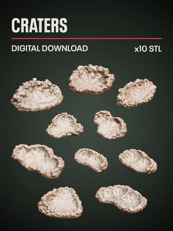 Digital Download - Craters STL - Epic Basing