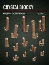 Digital Download - Crystal Blocky STL - Epic Basing