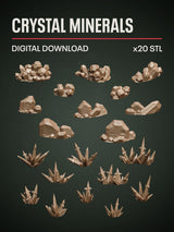 Digital Download - Crystal Minerals STL - Epic Basing
